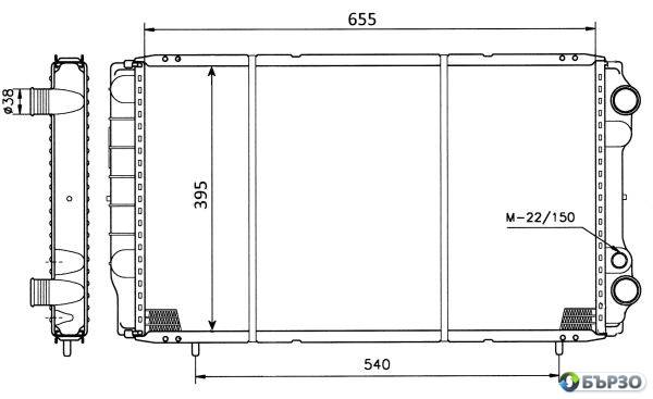 воден радиатор за Renault Trafic Platform (PXX) NRF 50403