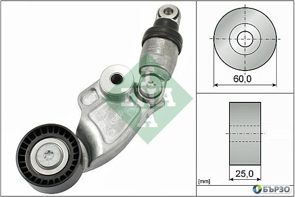 обтяжна ролка пистов ремък за Renault K Series INA 533 0128 10