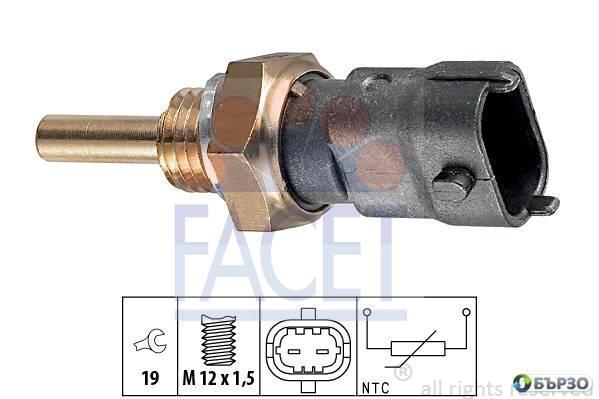 температурен датчик за Lancia Musa (350) FACET 7.3264