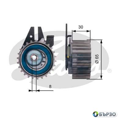 обтяжна ролка ангренажен ремък за Opel Astra J Sports Tourer GATES T43211