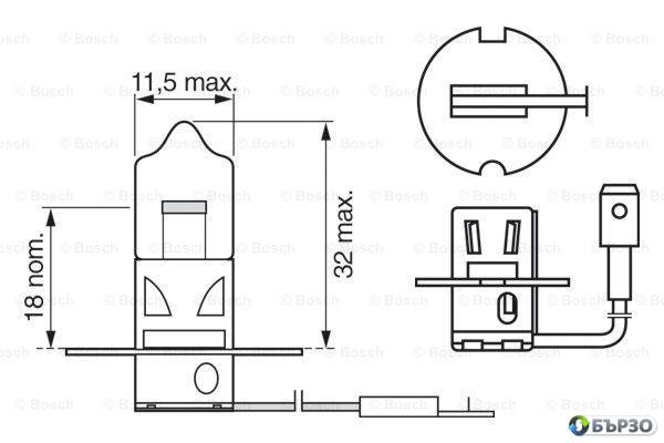 крушка за фарове и халогени за Lancia Delta (831,AB0) BOSCH 1 987 302 038