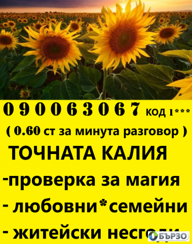 O.6Oст.мин. О9ОО63О66 ЯСНОВИДСТВО ! Любовни несгоди, брак, семейство, работа