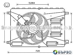 охладителна перка за Ford Galaxy AVA QUALITY COOLING FD7556