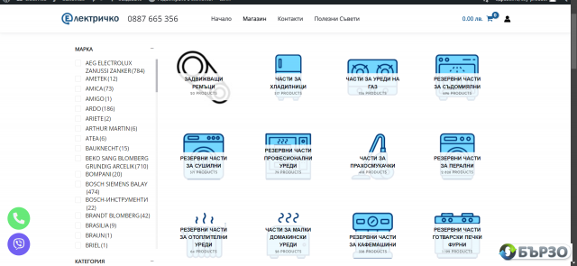 Elektri4ko – Резервни части за Битови уреди