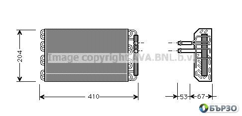 изпарител за климатик за BMW 7 Limousine E38 AVA QUALITY COOLING BWV019