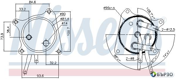 maslen radiator, avtomatichna transmisija za Jeep Patriot NISSENS 91119