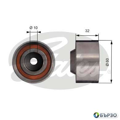 паразитна ролка ангренажен ремък за Hyundai Lantra 1 (J-1) GATES T42017