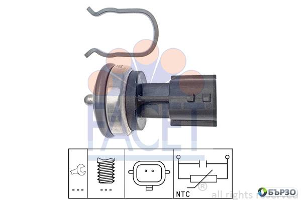 температурен датчик за Dacia Dokker Express FACET 7.3337