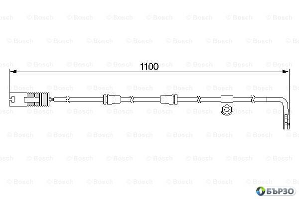 датчик, износване на накладки за BMW 5 Touring E39 BOSCH 1 987 474 942