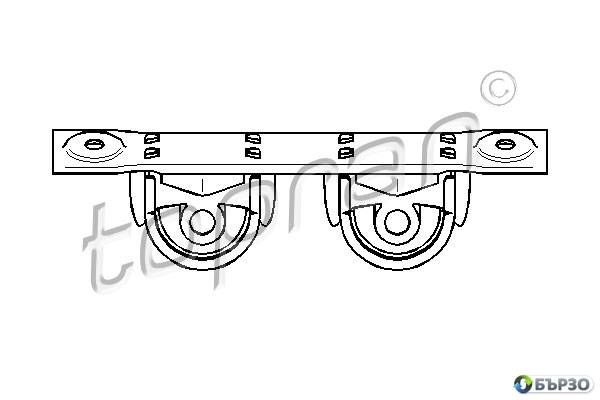 държач, гърне за VW Bora Sedan (1J2) TOPRAN 110 911